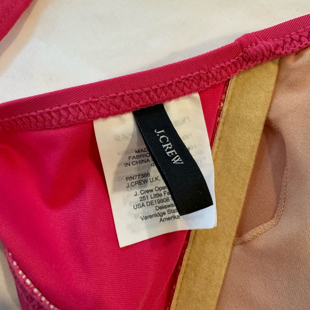 J. Crew Pink Ruffle Bikini Top - Picture 2 of 7